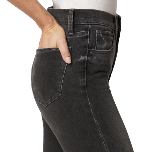 Joe's Jeans Finn Skinny Mid-Rise Distressed Raw Hem Elden Black Wash size 30 - Picture 6 of 12